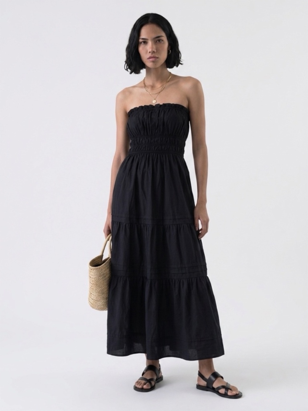 Anthropologie Somerset Strapless Maxi Dress Size S